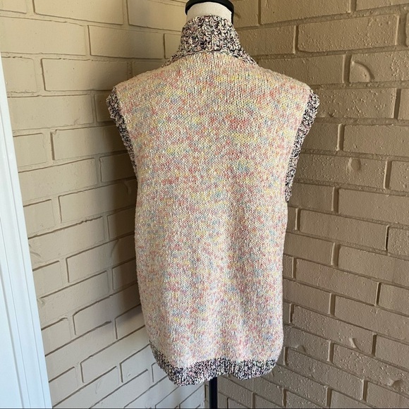 Amy Brill Multicolored Confetti Cardigan sweater Button Detail USA Small Medium - Picture 5 of 9